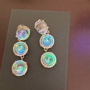 Kendra Scott Jolie Statem Earrings Dichroic Glass